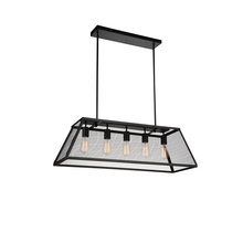 CWI Lighting 9601P36-5-101-A - Macleay 5 Light Down Chandelier With Black Finish