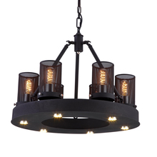 CWI Lighting 9617P22-6-130 - Kenedi 6 Light Up Chandelier With Rust Finish