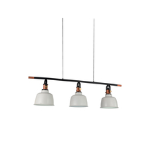 CWI Lighting 9649P47-3-White - Tower Bell 3 Light Pool Table Light With White Finish
