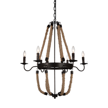 CWI Lighting 9702P31-6-130 - Dharla 6 Light Up Chandelier With Rust Finish