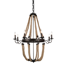 CWI Lighting 9702P36-8-130 - Dharla 8 Light Up Chandelier With Rust Finish