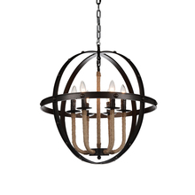 CWI Lighting 9703P24-6-130 - Surma 6 Light Up Chandelier With Rust Finish