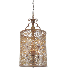 CWI Lighting 9807P18-6-116 - Nicole 6 Light Drum Shade Chandelier With Brushed Chocolate Finish