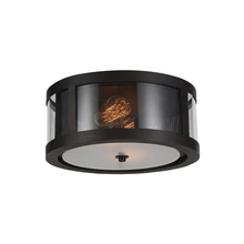CWI Lighting 9855C14-2-133 - Souris 2 Light Cage Flush Mount With Reddish Brown Finish