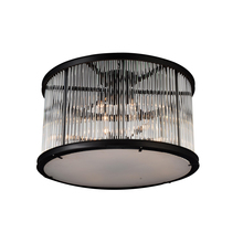 CWI Lighting 9861C32-12-101 - Mira 12 Light Cage Flush Mount With Black Finish
