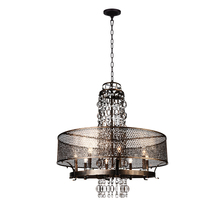 CWI Lighting 9901P32-8-185 - Pollett 8 Light Up Chandelier With Golden Bronze Finish