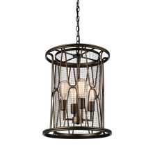 CWI Lighting 9914P15-4-204 - Kali 4 Light Up Chandelier With Light Brown Finish