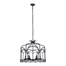 CWI Lighting 9936P24-6-223 - Sequoia 6 Light Up Chandelier With Grayish Brown Finish