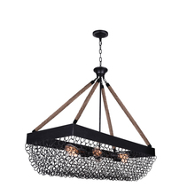 CWI Lighting 9963P40-6-207 - Mackenzie 6 Light Island Chandelier With Antique Black Finish