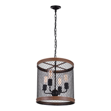CWI Lighting 9964P16-4-101 - Torres 4 Light Drum Shade Chandelier With Black Finish